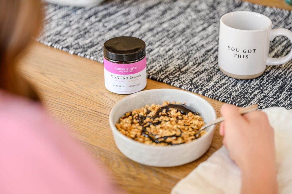manuka honey on granola